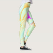 Abstrakte Hologramm Imitate Farbiges Muster Leggings (Rechts)