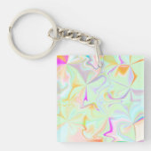 Abstrakte Hologramm Imitate Farbiges Muster Schlüsselanhänger (Vorderseite)