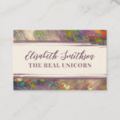 Abstrakte Holographische Regenbogen-Rose Visitenkarte (Vorderseite)