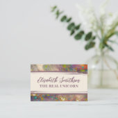 Abstrakte Holographische Regenbogen-Rose Visitenkarte (Stehend Vorderseite)