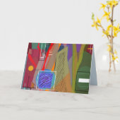 Abstrakte Holzkarte Karte (Gelbe Blume)