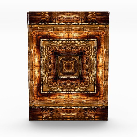 Abstrakte Holzkörntextur Fotoblock (Vorderseite)