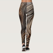 Abstrakte Holzkunst Leggings (Rückseite)