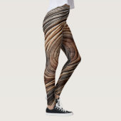 Abstrakte Holzkunst Leggings (Rechts)