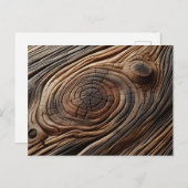 Abstrakte Holzkunst Postkarte (Vorne/Hinten)