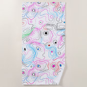 Abstrakte Holzstruktur Strandtuch (Vorderseite)