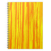 Abstrakte Holztextur Orange und Gelb Notizblock (Vorderseite)