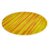 Abstrakte Holztextur Orange und Gelb Schneidebrett (Ecke)