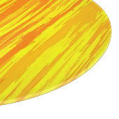 Abstrakte Holztextur Orange und Gelb Schneidebrett (Ecke)