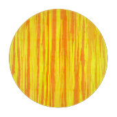 Abstrakte Holztextur Orange und Gelb Schneidebrett (Vorderseite)