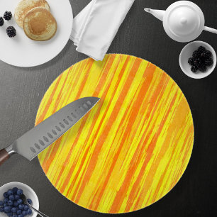 Abstrakte Holztextur Orange und Gelb Schneidebrett