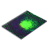 Abstrakte Honeycomb Design grün und lila Notizblock (Linke Seite)