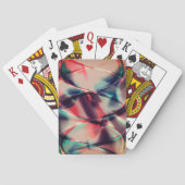 Abstrakte Hoops auf dem gelben, roten und blauen H Spielkarten (Rückseite)