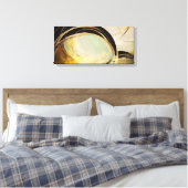 Abstrakte horizontale Leinwand mit Goldener Wirkun (Insitu (Schlafzimmer))
