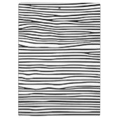 Abstrakte horizontale Linien_schwarz Klemmbrett (Rückseite)