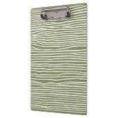 Abstrakte horizontale Linien_weiß über olivgrün Klemmbrett (Links)