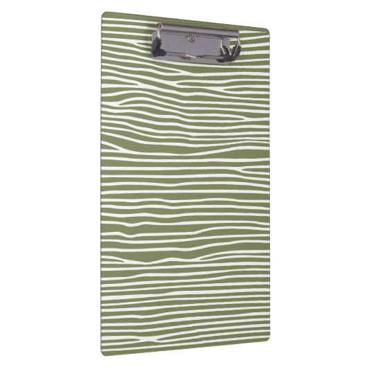 Abstrakte horizontale Linien_weiß über olivgrün Klemmbrett (Rechts)