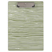 Abstrakte horizontale Linien_weiß über olivgrün Klemmbrett (Vorderseite)