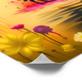 Abstrakte Hörner Katzenkatze Hexe KI Kunst Wert Poster (Ecke)