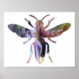 Abstrakte Hornet-Silhouette Poster