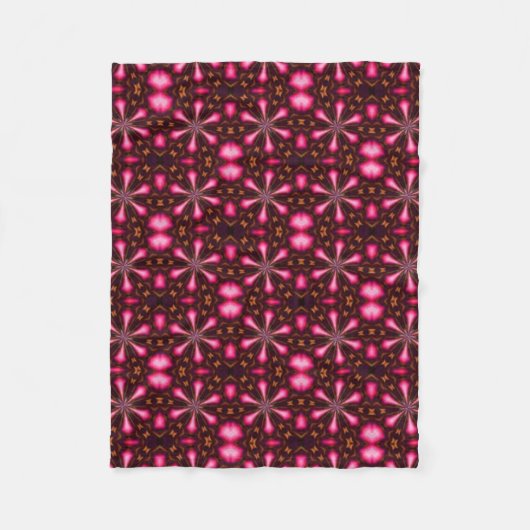 Abstrakte Hot Pink Stars Fleecedecke (Vorderseite)