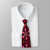 Abstrakte Hot Pink Stars Krawatte (Gebunden)