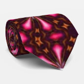 Abstrakte Hot Pink Stars Krawatte (Gerollt)