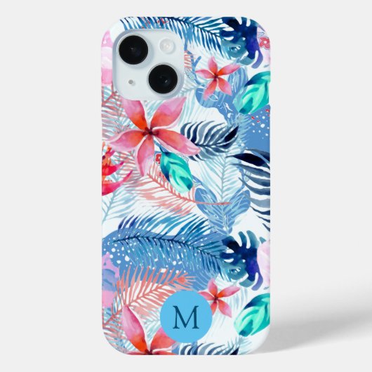 Abstrakte Hübsche Blumen- und Hirschkunst Mit Mono Case-Mate iPhone Hülle (Rückseite)