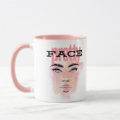 Abstrakte hübsche Gesichtskaffee-Tasse Tasse (Links)