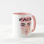 Abstrakte hübsche Gesichtskaffee-Tasse Tasse (VorderseiteRechts)