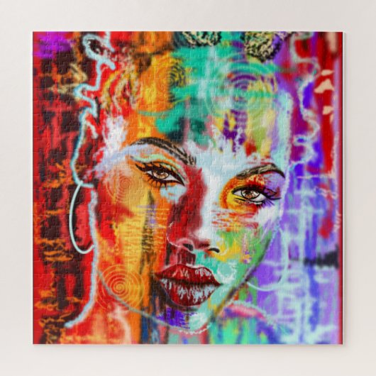 Abstrakte Hübsche Lady Art - Schön Puzzle (Vertikal)