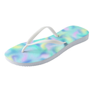 Abstrakte Hübsche Pastell-Wirbel Muster Badesandalen
