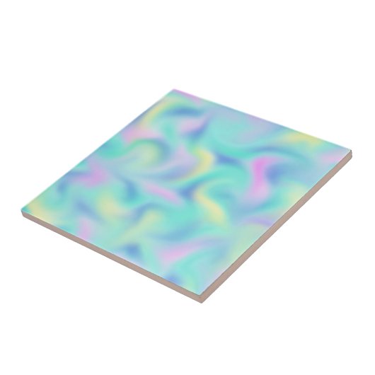 Abstrakte Hübsche Pastell-Wirbel Muster Fliese (Seite)