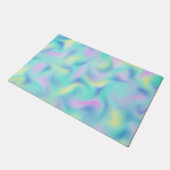 Abstrakte Hübsche Pastell-Wirbel Muster Fußmatte (Schrägansicht)