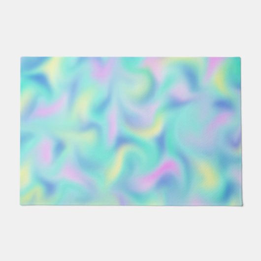 Abstrakte Hübsche Pastell-Wirbel Muster Fußmatte (Vorderseite)