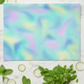 Abstrakte Hübsche Pastell-Wirbel Muster Geschirrtuch (Gefaltet)