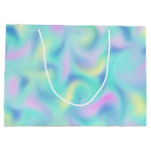 Abstrakte Hübsche Pastell-Wirbel Muster Große Geschenktüte (Rückseite)
