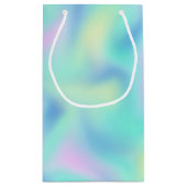 Abstrakte Hübsche Pastell-Wirbel Muster Kleine Geschenktüte (Rückseite)