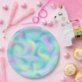 Abstrakte Hübsche Pastell-Wirbel Muster Pappteller (Party)