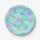 Abstrakte Hübsche Pastell-Wirbel Muster Pappteller (Vorderseite)