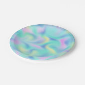 Abstrakte Hübsche Pastell-Wirbel Muster Pappteller (Schrägansicht)