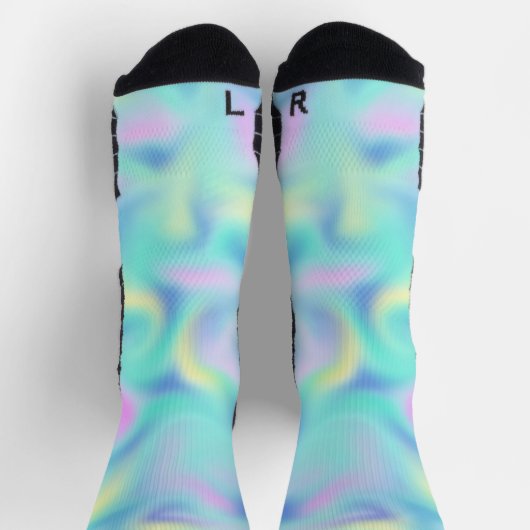 Abstrakte Hübsche Pastell-Wirbel Muster Socken (Oben)