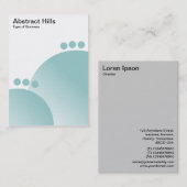 Abstrakte Hügel - Light Blue Green Visitenkarte (Vorne/Hinten)