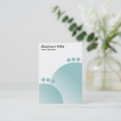 Abstrakte Hügel - Light Blue Green Visitenkarte (Stehend Vorderseite)