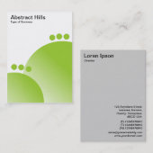 Abstrakte Hügel - Mars Green Visitenkarte (Vorne/Hinten)