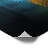 Abstrakte Hummingbird Art - Geometric Bird Poster (Ecke)