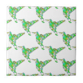 Abstrakte Hummingvögel Fliese (Vorderseite)