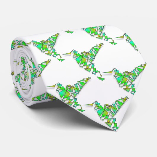 Abstrakte Hummingvögel Krawatte (Gerollt)