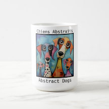 Abstrakte Hunde blau