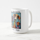 Abstrakte Hunde blau Kaffeetasse (VorderseiteRechts)